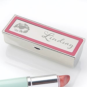 Kiss and Tell Engraved Lipstick Case - 14834