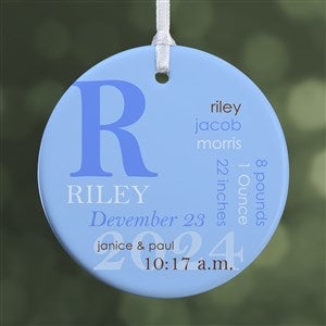 All About Baby Photo Personalized Birth Ornament - 1-Sided - 14842-1