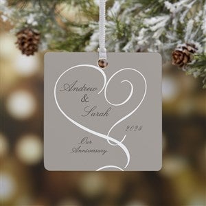 Our Engagement Photo Personalized Metal Photo Ornament - 14843-1M