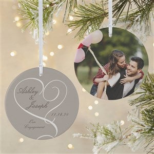 Engagement Photo Christmas Ornament - Large 2-Sided - 14843-2L