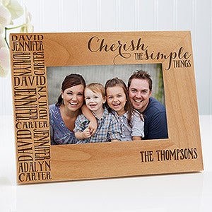 Cherish The Simple Things Personalized Picture Frame- 4 x 6 - 14949-S