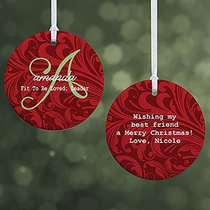 Name Meaning Personalized Christmas Ornament- 2.85 Glossy - 2 Sided - 15146-2