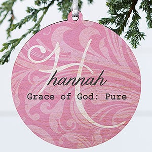 Name Meaning Personalized Christmas Ornament - 1 Sided Wood - 15146-1W
