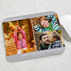Personalized Photo Mouse Pad - Picture Perfect - 3 Photo - 15199-3