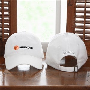 Personalized Logo Cap-White - 15243-W