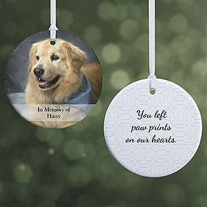 Personalized Pet Christmas Ornament - 2-Sided Pet Photo Memories - 15249-2