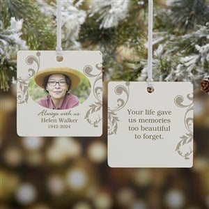 In Loving Memory Personalized Memorial Photo Ornament - 2 Sided Metal - 15250-2M