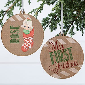 Precious Moments Personalized Stocking Wood Ornament - 15308-W