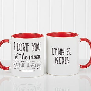 Love Quotes Personalized Romantic Couples Coffee Mugs - Red - 15316-R