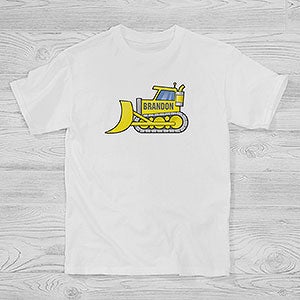 Construction Trucks Personalized Hanes® Kids T-Shirt - 15412-YCT