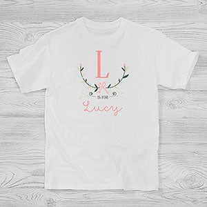 Personalized Girly Chic Clothes - Youth T-Shirt - 15435-YCT