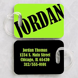 Neon Personalized Luggage Tag Set - 15446