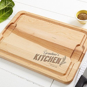 Her Kitchen Personalized Extra Large Hardwood Cutting Board-15x21 - 15569-XL