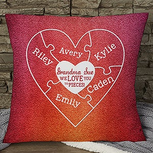 Personalized Throw Pillow - We Love You To Pieces - 18quot; - 15581-L