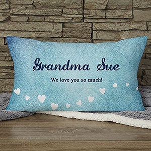 We Love You To Pieces Personalized Lumbar Velvet Throw Pillow - 15581-LBV