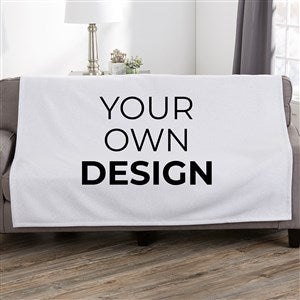 Design Your Own Personalized Sweatshirt Blanket - Grey - 15597-G