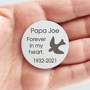 Lost Love Personalized Memorial Dove Pocket Token - 15687