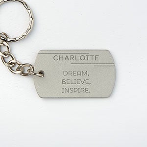 Inspirational Quotes Personalized Dog Tag Keychain - 15693