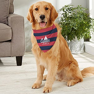 Nautical Personalized Dog Bandana - Large - 15748-L