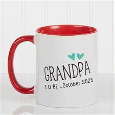 Personalized Coffee Mug for Grandparents - 11oz Red - 15784-R