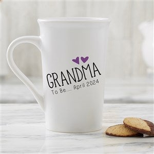 Grandparent Established Personalized Latte Mug 16 oz.- White - 15784-U