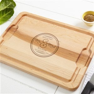 Personalized Romantic Maple Cutting Board - Circle Of Love - 15849