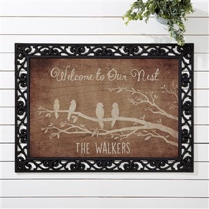 Personalized Doormat With Recycled Rubber Back - Welcome To Our Nest - 15963