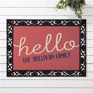 Personalized Greetings Doormat - Recycled Rubber Back - 15965