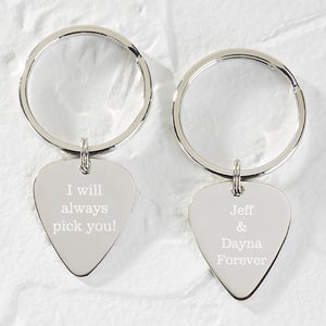 I Pick You Personalized Guitar Pick Keychain - 15979