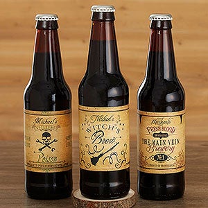 Personalized Beer Bottle Labels - Vintage Halloween - 16051