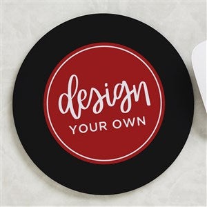 Design Your Own Personalized Round Mouse Pad - Black - 16068-B
