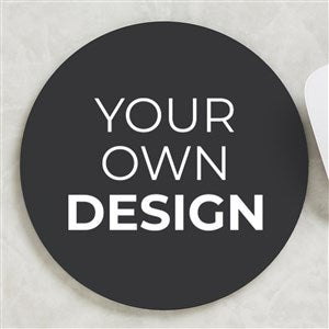 Design Your Own Personalized Round Mouse Pad - Black - 16068-B