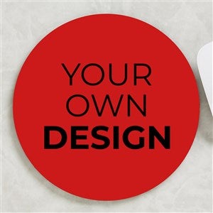 Design Your Own Personalized Round Mouse Pad - Red - 16068-R