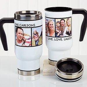 Personalized Photo Commuter Travel Mug - Picture Perfect - 4 Photos - 16172-4