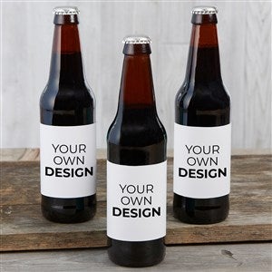 Design Your Own White Beer Bottle Labels - Set Of 6 - 16230-W