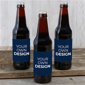 Design Your Own Personalized Beer Bottle Labels - Set Of 6 - Blue - 16230-BL