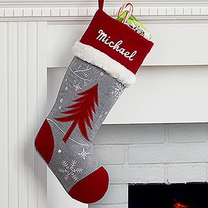 Personalized Christmas Stocking - Wintertime Wishes - Tree - 16280-T