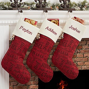 Winter Melody Personalized Christmas Stockings - 16286