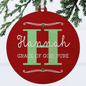 My Name Means Personalized Wood Ornament - 16297-1W