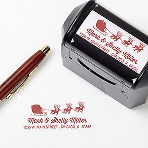 Santa Sleigh Self-Inking Stamp - 16383
