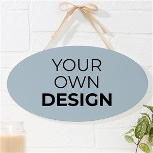 Design Your Own Personalized Oval Wood Sign- Slate Blue - 16442-SB