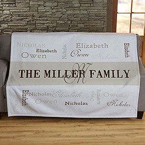 Our Loving Family Personalized 50x60 Sweatshirt Blanket - 16488-SW