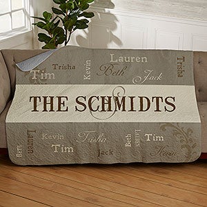 Our Loving Family Personalized 50x60 Lightweight Fleece Blanket - 16488-LF