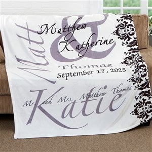 The Wedding Couple Personalized 50x60 Plush Fleece Blanket - 16490