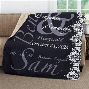 Wedding Couple Personalized 60x80 Sherpa Blanket - 16490-SL