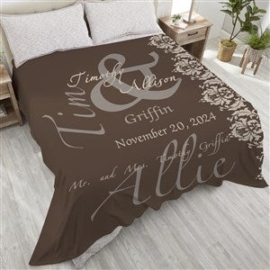 Wedding Couple Personalized 108x90 Plush King Fleece Blanket - 16490-K