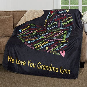 Her Heart Of Love Personalized 50x60 Sherpa Blanket - 16523-S
