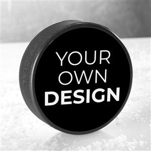 Design Your Own Personalized Hockey Puck- Black - 16527-B