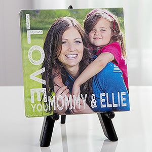 Loving Her Personalized Tabletop Canvas Print- 5½ x 5½ - 16538-5x5