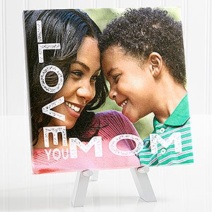 Personalized Photo Tabletop Canvas Print - Loving Her - 8x8 - 16538-8x8
